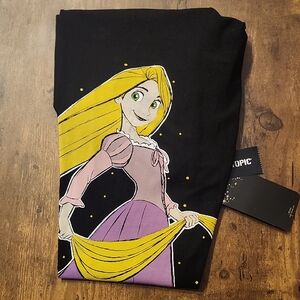 TORRID / DISNEY Black Leggings with Yellow and Purple Rapunzel Graphic